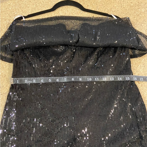 NWOT Lulus Power of Love Black Sequin Strapless Jumpsuit - Picture 11 of 14